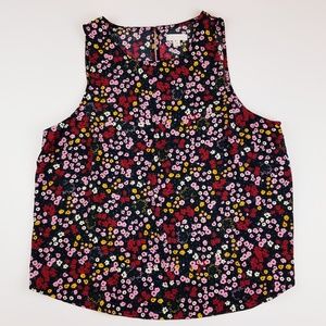 14th & Union Floral Navy Pressed Blooms Tank